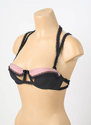 Sutien efect material satinat top sutien modelat negru CHANTAL THOMASS femeie