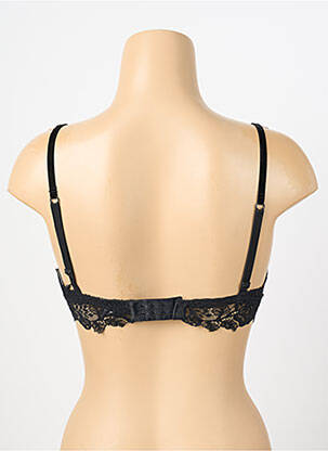 Sutien efect material satinat top triunghiuri negru AMBRA femeie