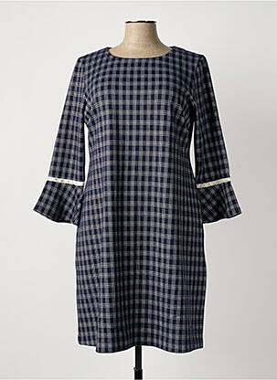 Rochie midi mâneci lungi mâneci lungi albastru SENORETTA femeie