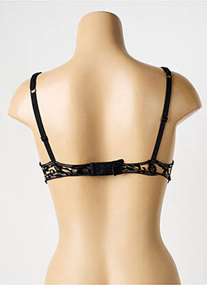 Sutien efect material satinat top triunghiuri negru AMBRA femeie