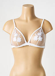 Sutien fără armatură top triunghiuri alb AMBRA femme