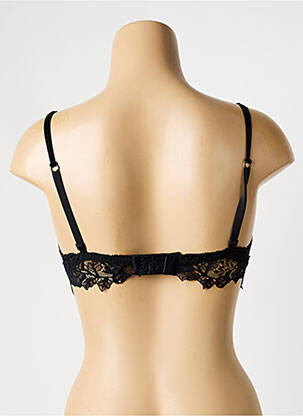 Sutien efect material satinat top triunghiuri negru AMBRA femeie