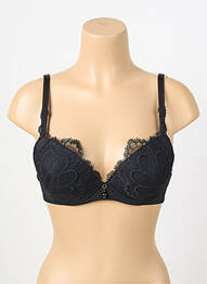 Sutien broderie sutien cu susținere înaltă și burete detașabil negru AMBRA femme