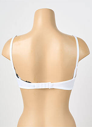 Sutien efect material satinat top sutien push-up alb AMBRA femeie