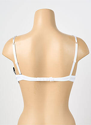 Sutien efect material satinat top sutien push-up alb AMBRA femeie
