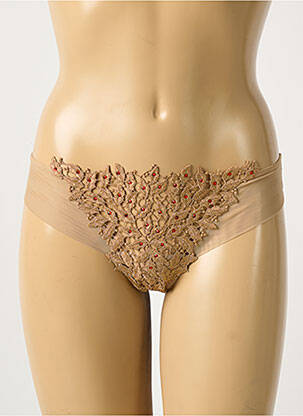 Tanga broderie bej AMBRA femeie