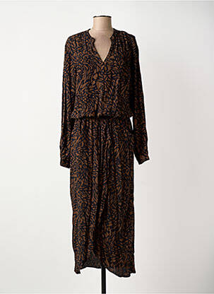 Rochie lungă maro ELORA femeie