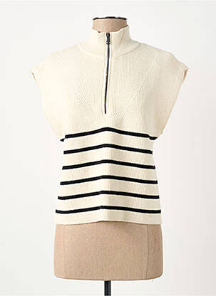 Pulover bej ELORA femeie