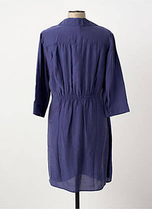 Rochie midi mâneci 3/4 mâneci 3/4 albastru ELORA femeie