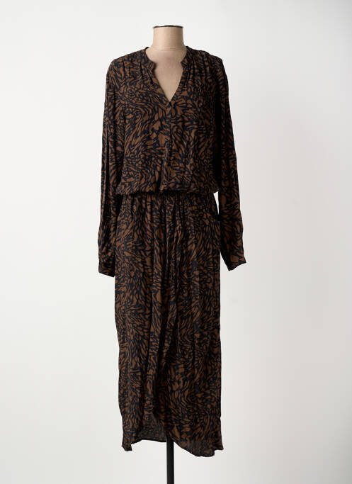 Rochie lungă maro ELORA femeie