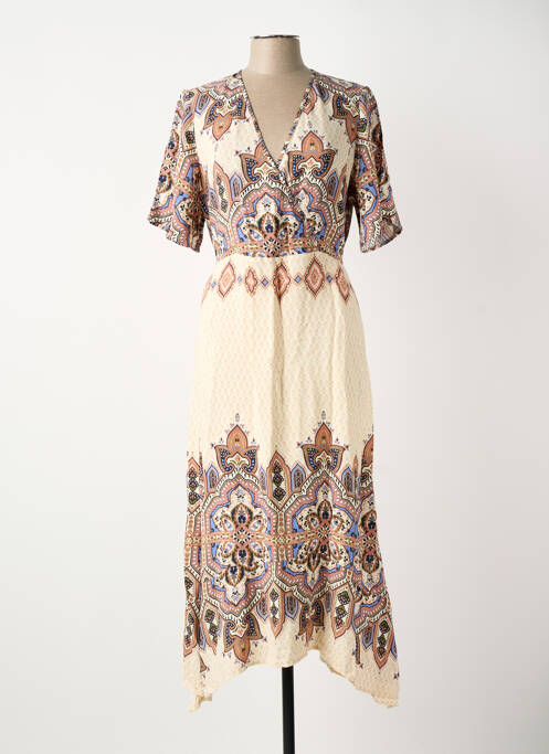 Rochie lungă bej ELORA femeie