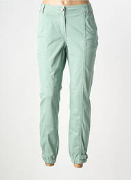 Pantalon slim țesătură poplin mărime normală verde ELORA femme
