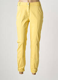 Pantalon 7/8 elasticitate mărime normală galben ELORA femme