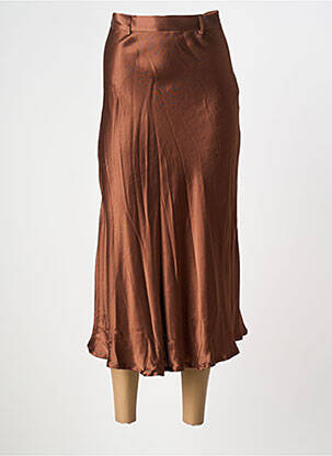 Fustă lungă maro ELORA femeie