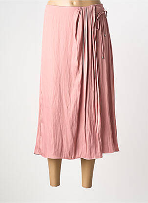 Fustă midi roz ELORA femeie