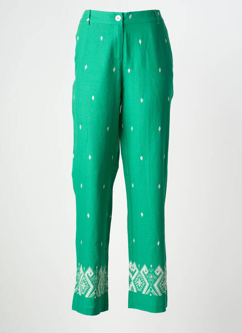 Pantalon drept verde ELORA femeie