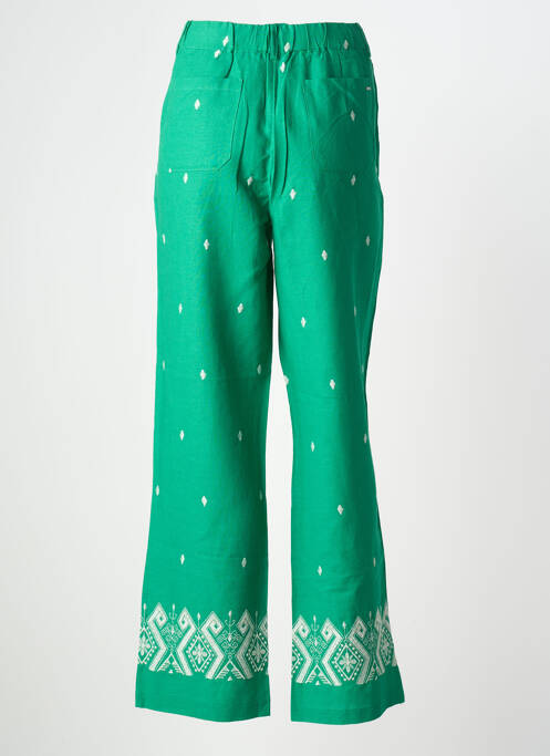 Pantalon drept verde ELORA femeie