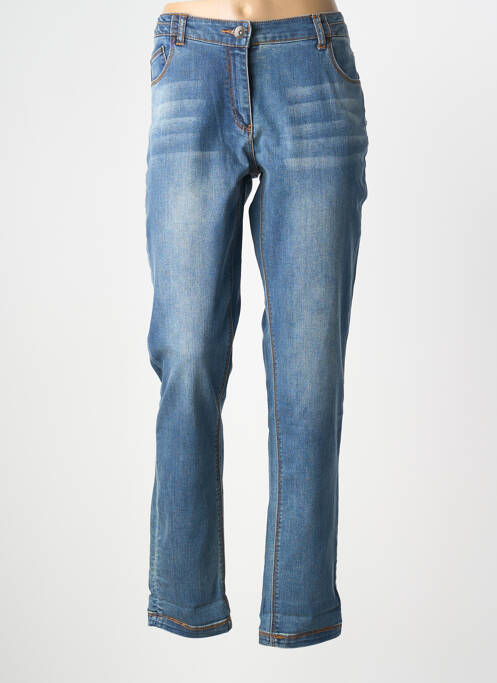 Blugi cu croială dreaptă albastru ELORA femeie