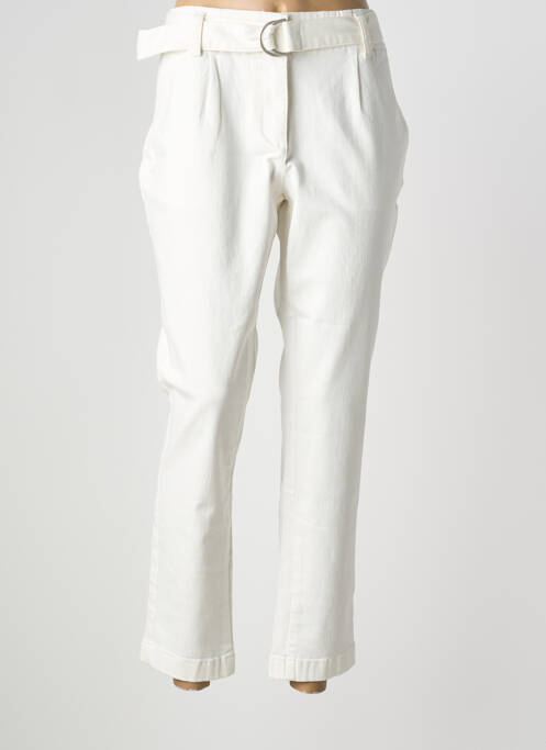 Blugi cu croială dreaptă alb ELORA femeie