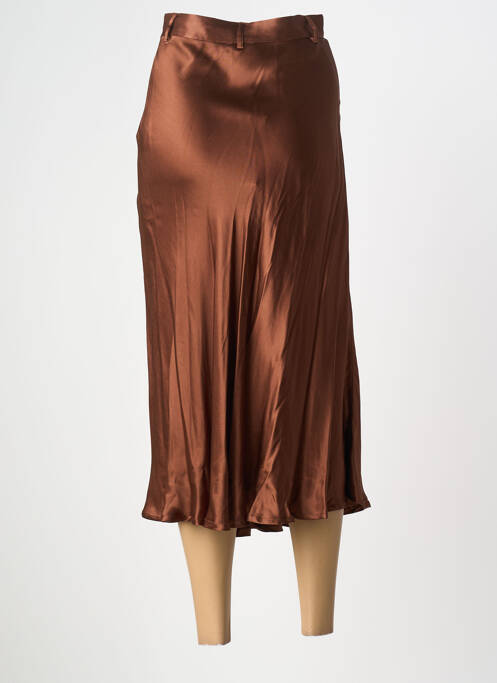 Fustă lungă maro ELORA femeie