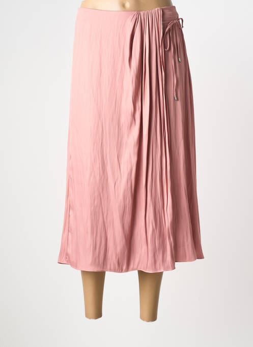 Fustă midi roz ELORA femeie