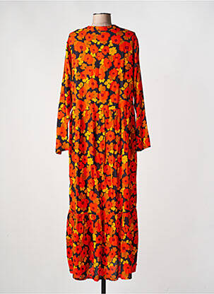 Rochie lungă mâneci lungi mâneci lungi portocalie AGATHE & LOUISE femeie