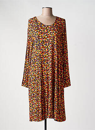 Rochie midi imprimeu floral mâneci lungi negru AGATHE & LOUISE femeie