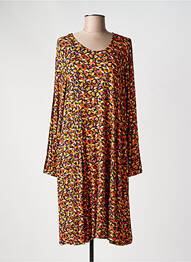Rochie midi imprimeu floral mâneci lungi negru AGATHE & LOUISE femeie