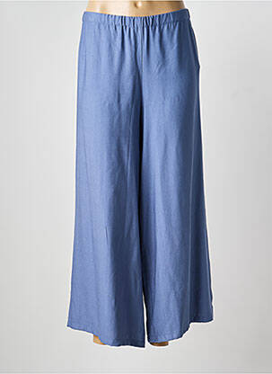 Pantalon larg albastru POISSONS BLANCS femeie