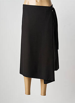 Fustă midi negru MAT. femeie