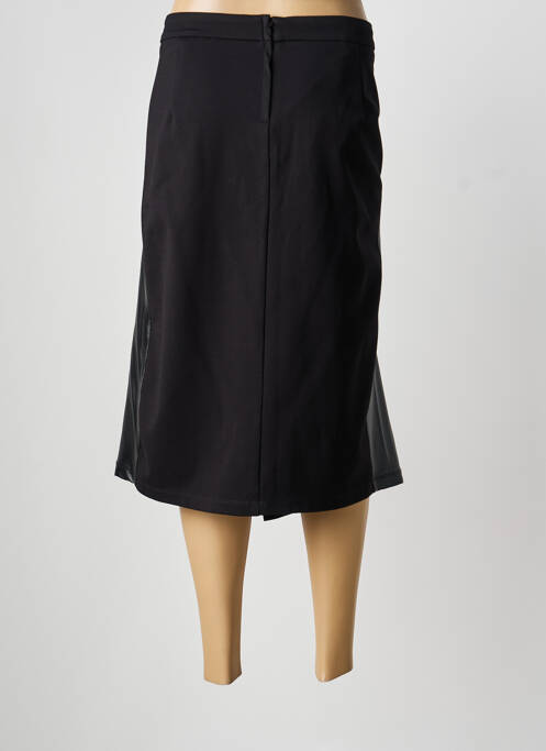 Fustă midi negru MAT. femeie