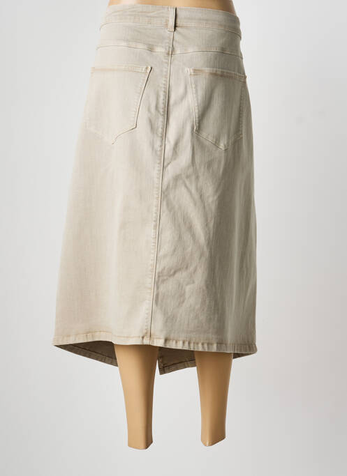 Fustă midi bej YESTA femeie