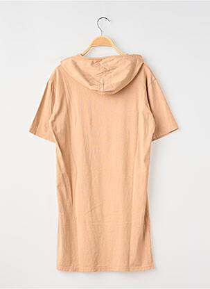 Rochie scurtă mâneci scurte mâneci scurte maro MINI MIGNON fată