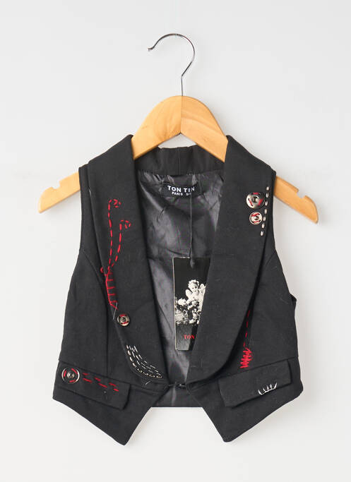 Vestă fără mâneci negru TON TIN fată