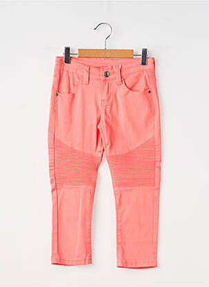 Blugi cu croială slim portocaliu LES FILLETTES DE PARIS fată