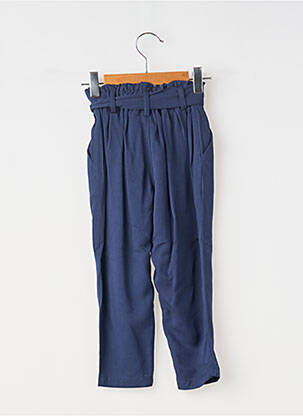 Pantalon drept croială morcov talie elastică albastru PM LOVING fată