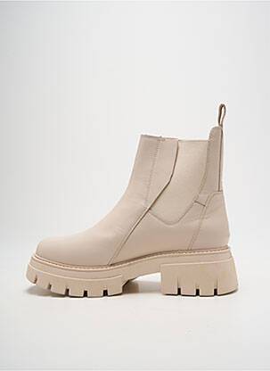 Botine/ghete material neted toc de 4 la 6 cm bej ASH femeie