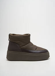 Botine/ghete material neted toc de 4 la 6 cm maro ASH femeie