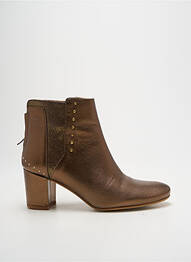 Botine/ghete material neted toc de 4 la 6 cm maro ANTOINETTE AMESKA femme