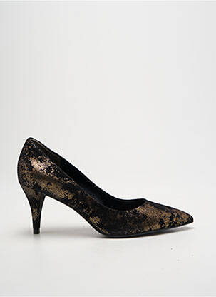 Pantofi cu toc țesătură satinată toc de 4 la 6 cm negru WHAT FOR femeie