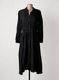 Rochie midi mâneci lungi mâneci lungi negru SEE U SOON femme