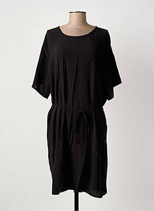 Rochie midi mâneci 3/4 mâneci 3/4 negru ICHI femeie