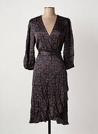 Rochie midi mâneci 3/4 mâneci 3/4 albastru SUMMUM femme