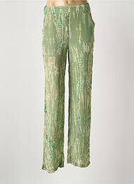 Pantalon drept talie elastică mărime normală verde MKT STUDIO femeie