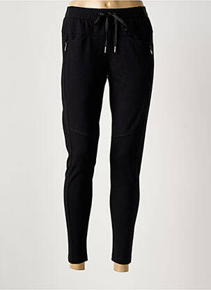 Pantalon slim talie elastică mărime normală negru SUMMUM femeie