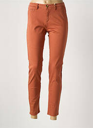 Pantalon slim țesătură poplin mărime normală portocaliu LABDIP femme