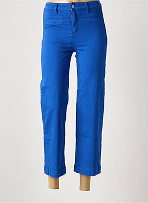 Pantalon 7/8 elasticitate mărime normală albastru MKT STUDIO femeie