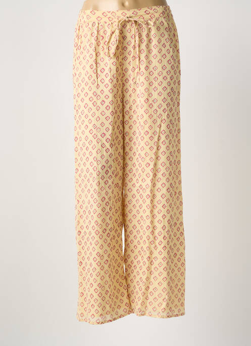 Pantalon larg bej MAISON HOTEL femeie