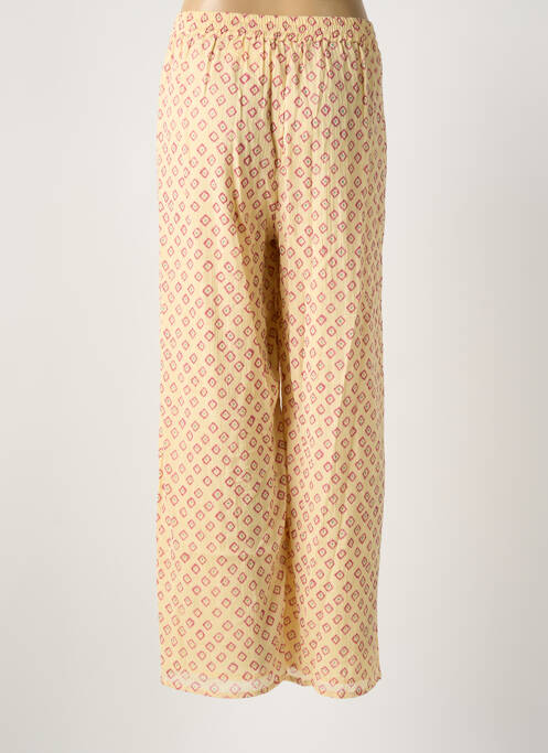 Pantalon larg bej MAISON HOTEL femeie