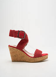 Sandale/pantofi decupați toc platformă toc de 7 la 9 cm roșu CHATTAWAK femme
